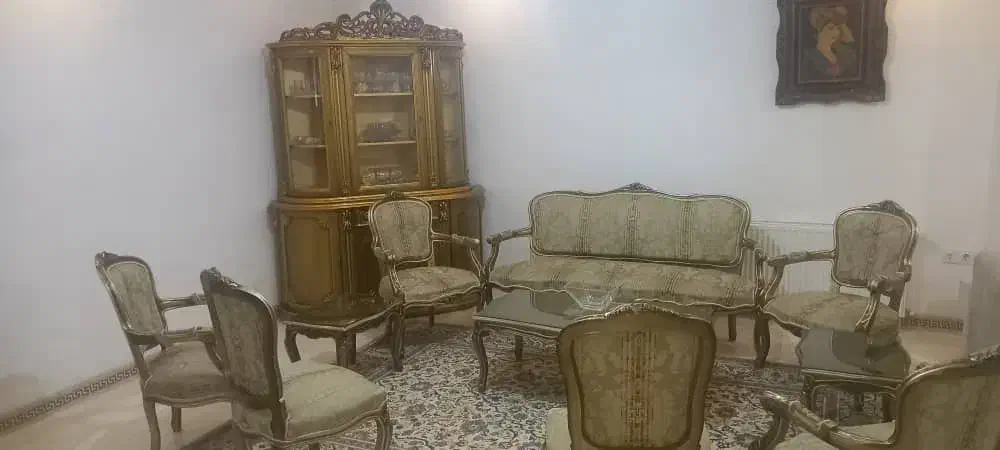 مبل استیل ۸ نفره  و میز ناهار خوری با بوفه|مبلمان خانگی و میز عسلی|رشت, پستک|دیوار