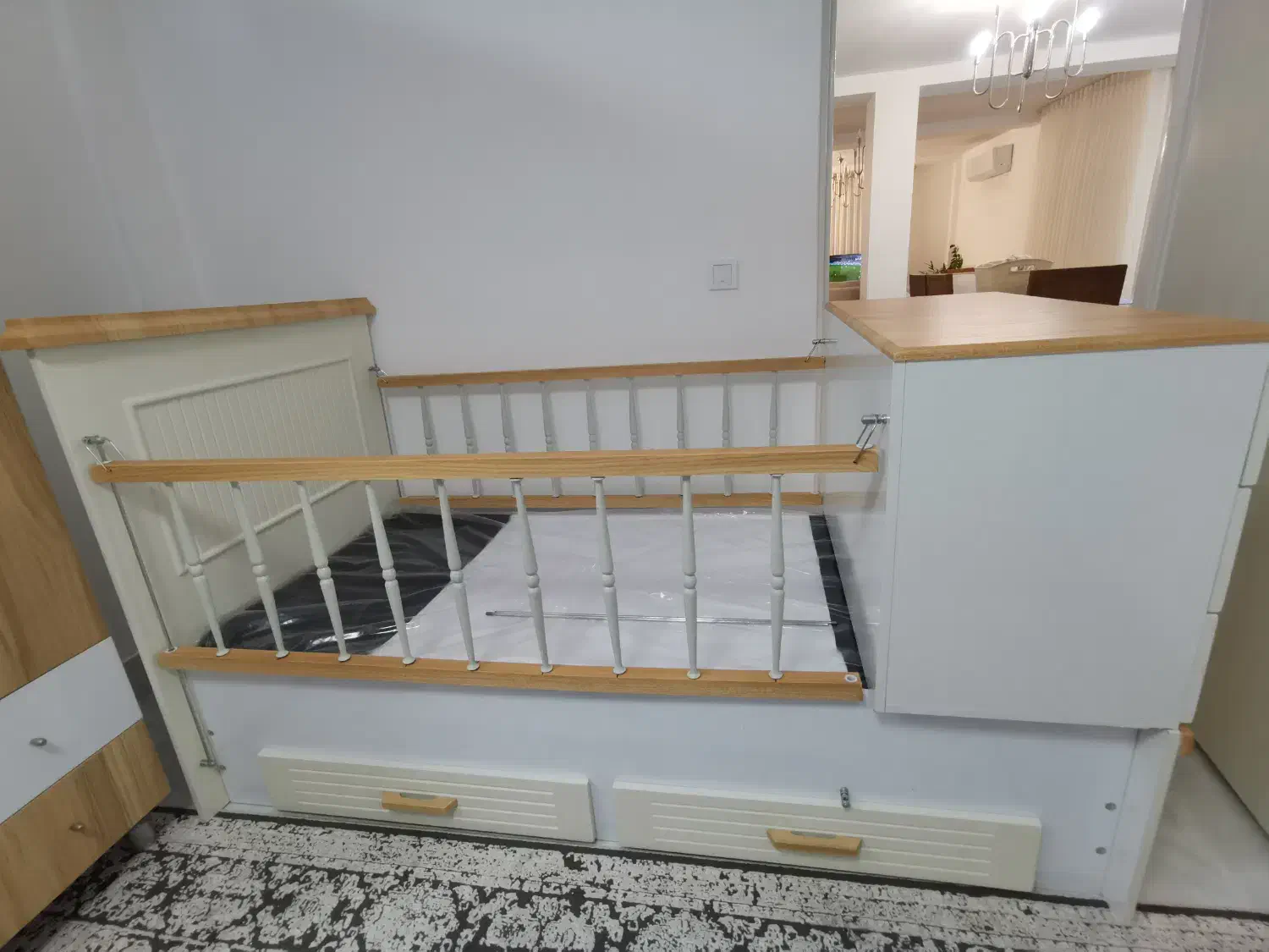 تخت دو منظوره کودک و نوجوان|تخت و سرویس خواب|ساری, |دیوار