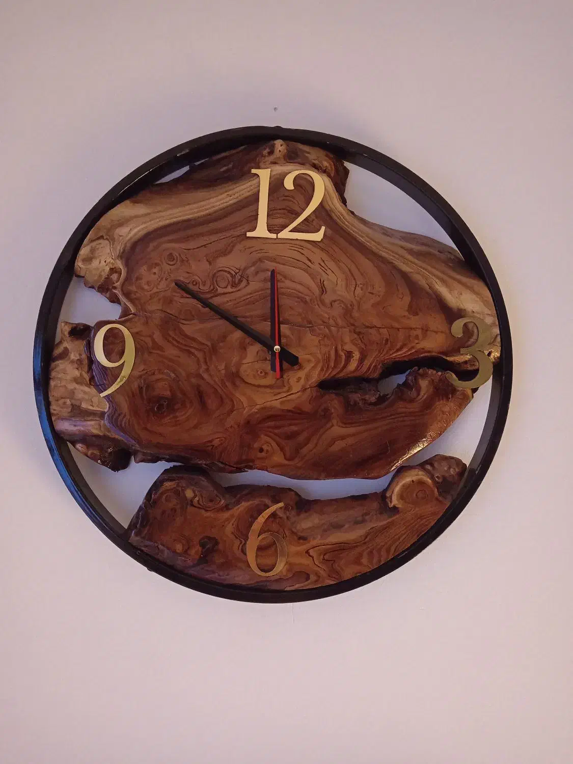 ساعت دیواری چوبی روستیک|ساعت دیواری و تزئینی|اصفهان, باغ دریاچه|دیوار