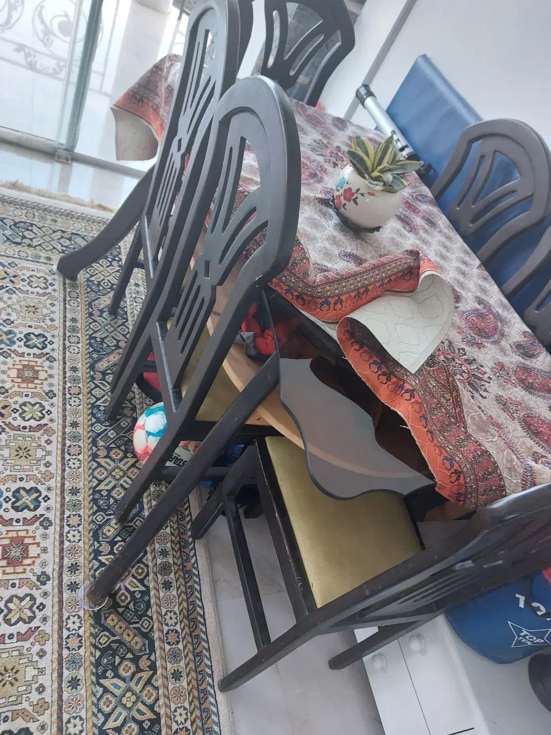 میز نهار خوری  ۶ نفره|میز و صندلی غذاخوری|نوشهر, |دیوار