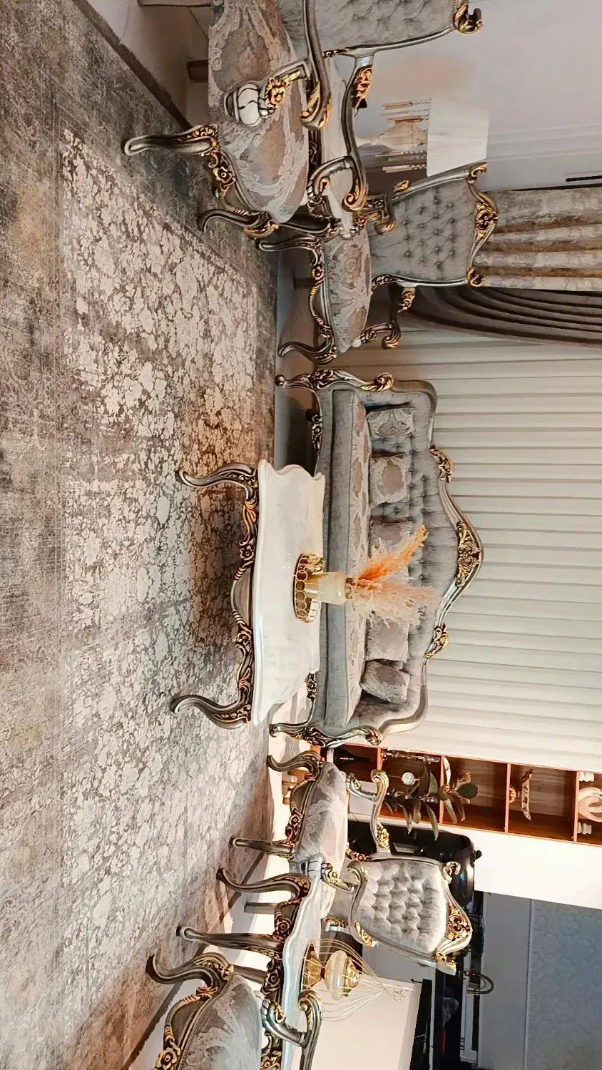 مبل سلطنتی هفت نفره نو نو بدون هیچ زدگی هیچ پارکی|مبلمان خانگی و میز عسلی|رودهن, |دیوار