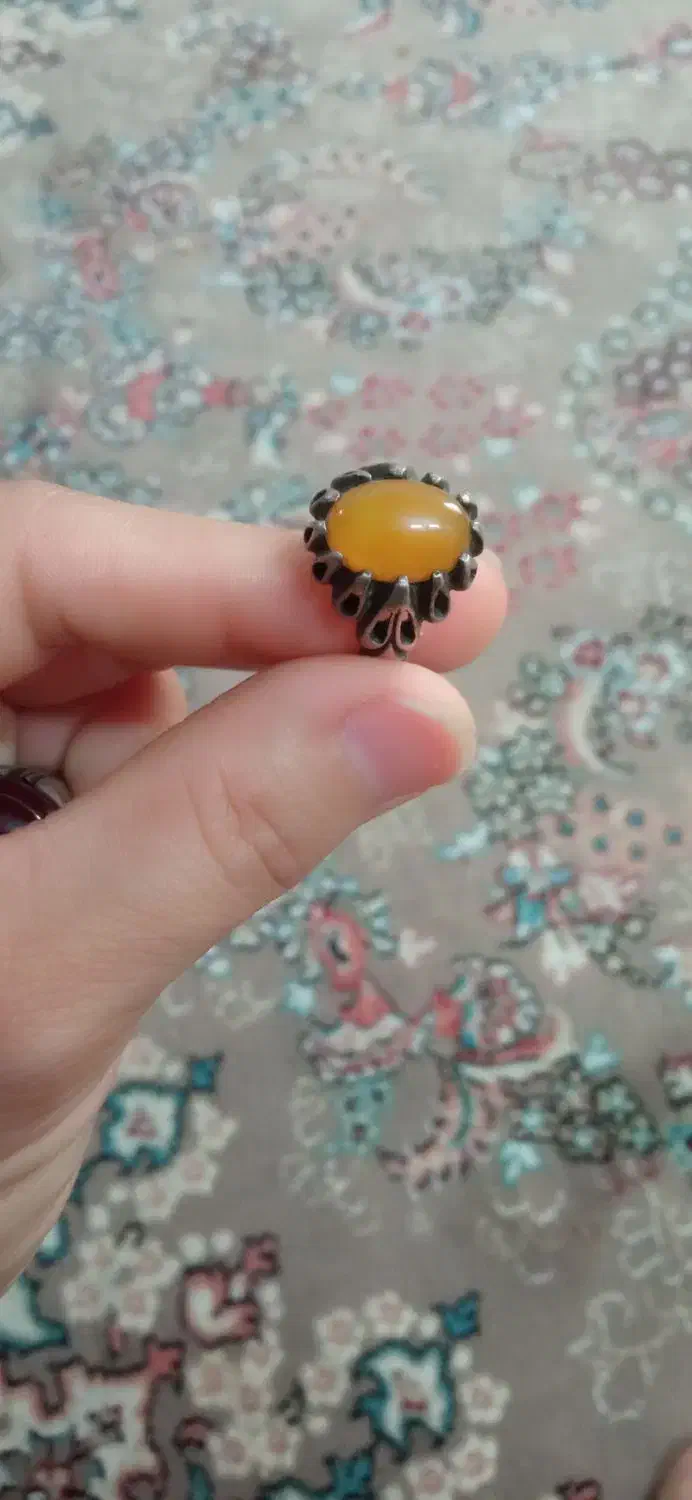 انگشتر نقره عقیق و شرف شمس|جواهرات|ری, شهرک نظامی|دیوار