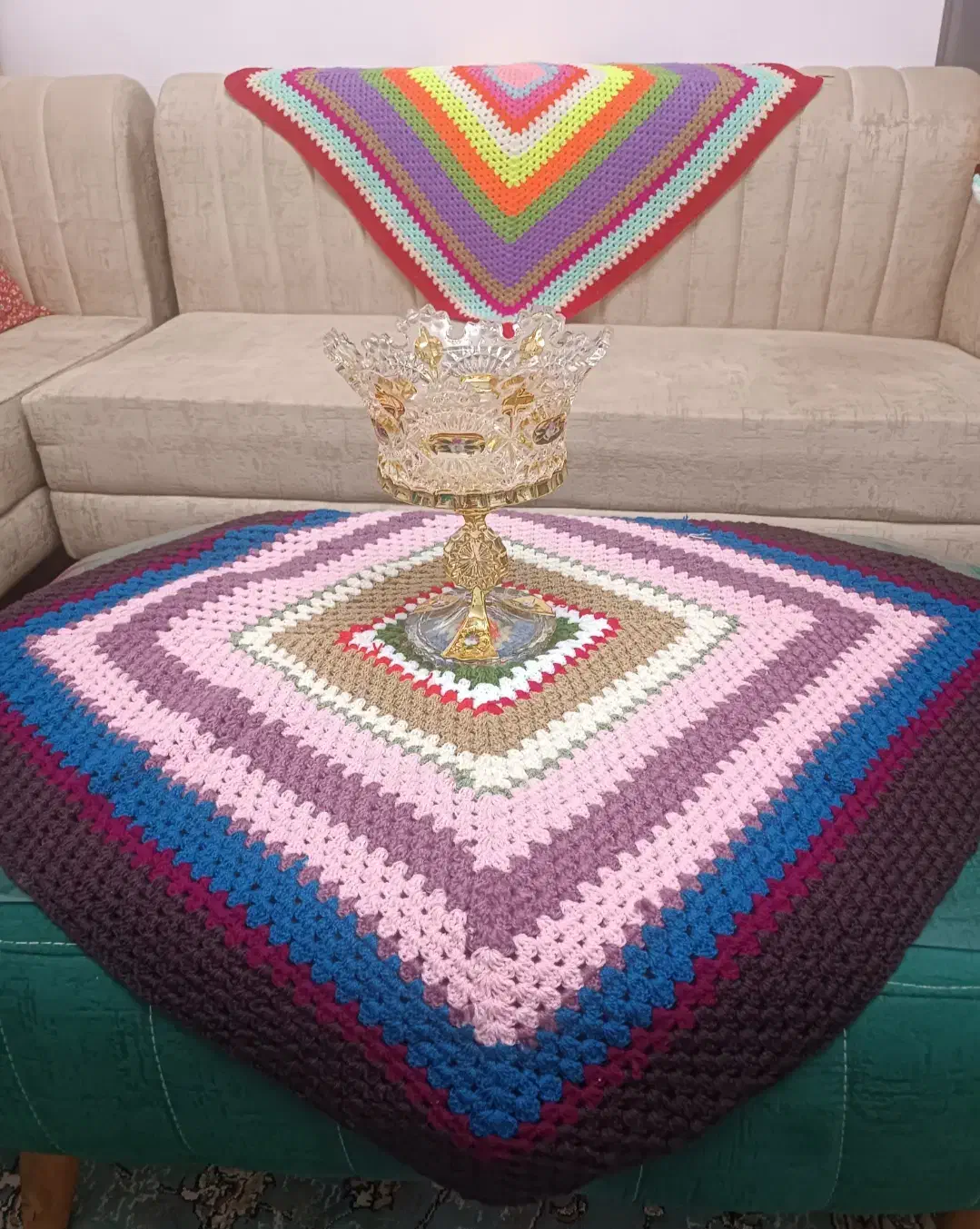 رومیزی قلاب بافی|پرده، رانر، رومیزی|هشتگرد, شهرک پارسیان|دیوار