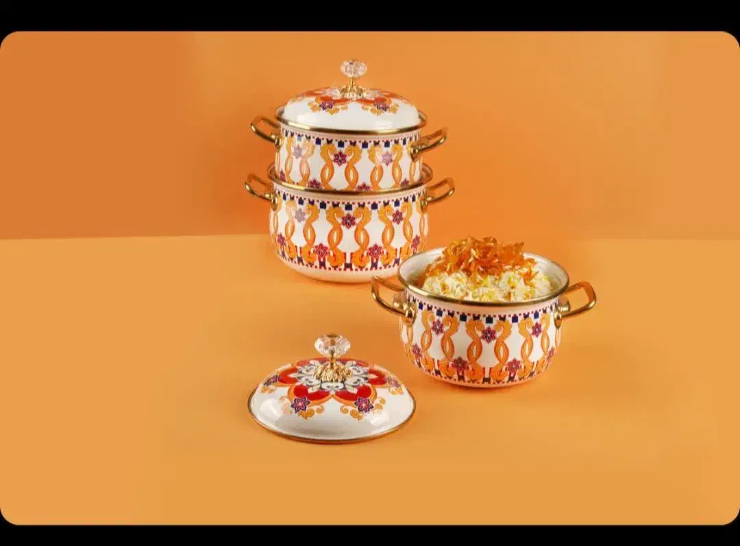 سرویس قابلمه لعابی وارداتی|ظروف پخت‌وپز|قم, باجک سه|دیوار