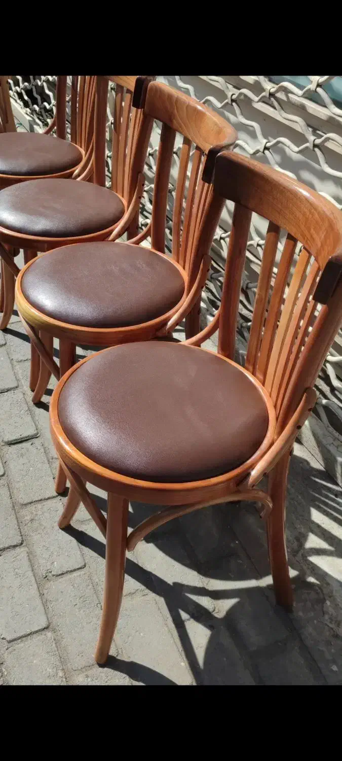 میز و صندلی لهستانی چوب گردو|صندلی و نیمکت|تبریز, |دیوار