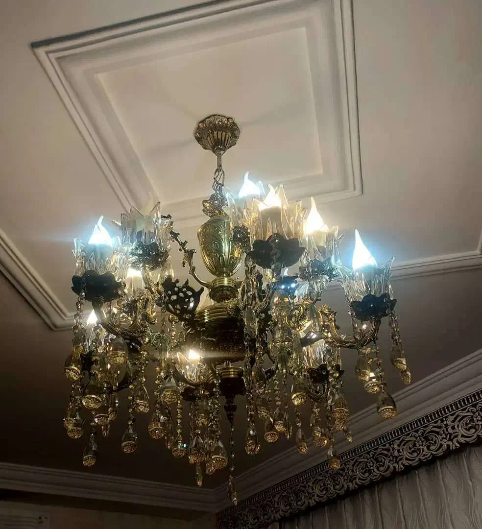 لوستر ۱۲شاخه|لوستر و چراغ آویز|میانه, |دیوار