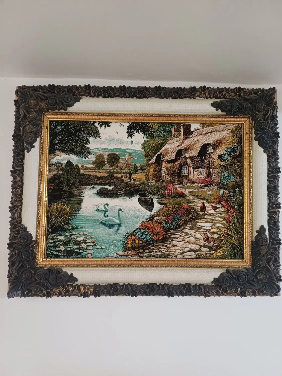 یک عددگلیم یک عددتبلوفرش ویک عددساعت|فرش|احمدسرگوراب, |دیوار