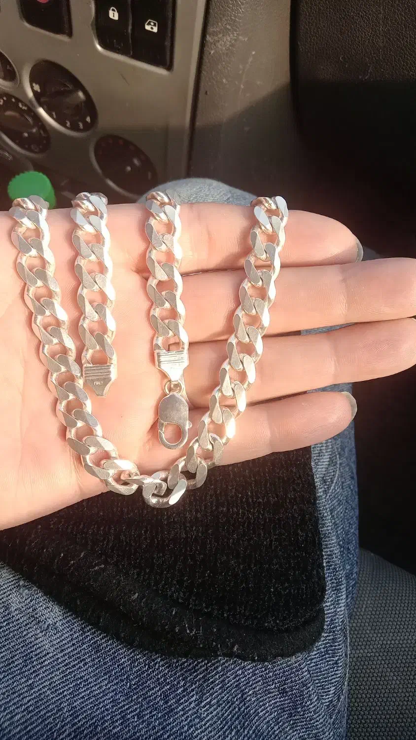 زنجیر نقره کارتیر.  عیار۹۲۵ ایتالیا.۱۰۵ گرم|جواهرات|تهران, جوادیه تهرانپارس|دیوار