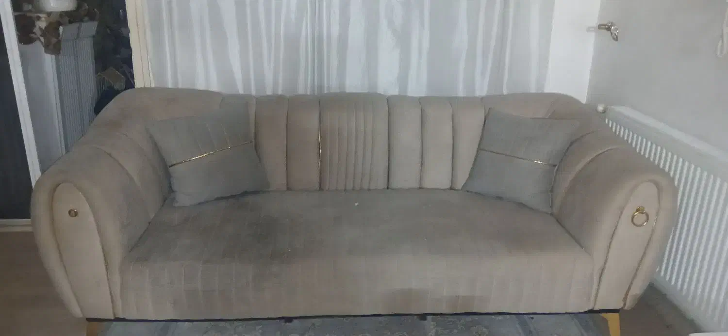 مبل ۸ نفره پایه استیل همرا با جلو مبلی و عسلی|مبلمان خانگی و میز عسلی|اسلامشهر, مطهری|دیوار