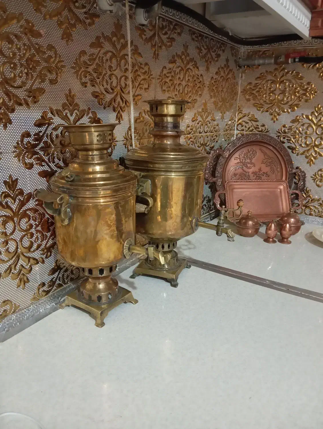 سماور مسی ذغالی خیلی قدیمی فروشی وزن بالاوهیکل خوب|کلکسیون اشیاء عتیقه|تربت‌حیدریه, ترمینال|دیوار