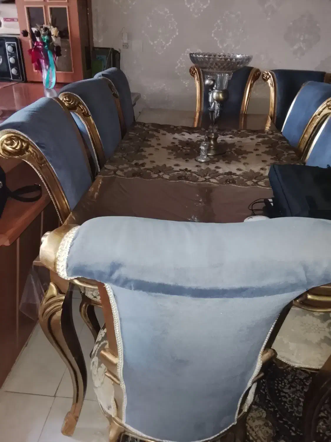 میزغذاخوری تمام چوپ با روکش ومخمل سایه دار|میز و صندلی غذاخوری|تربت جام, شاد|دیوار