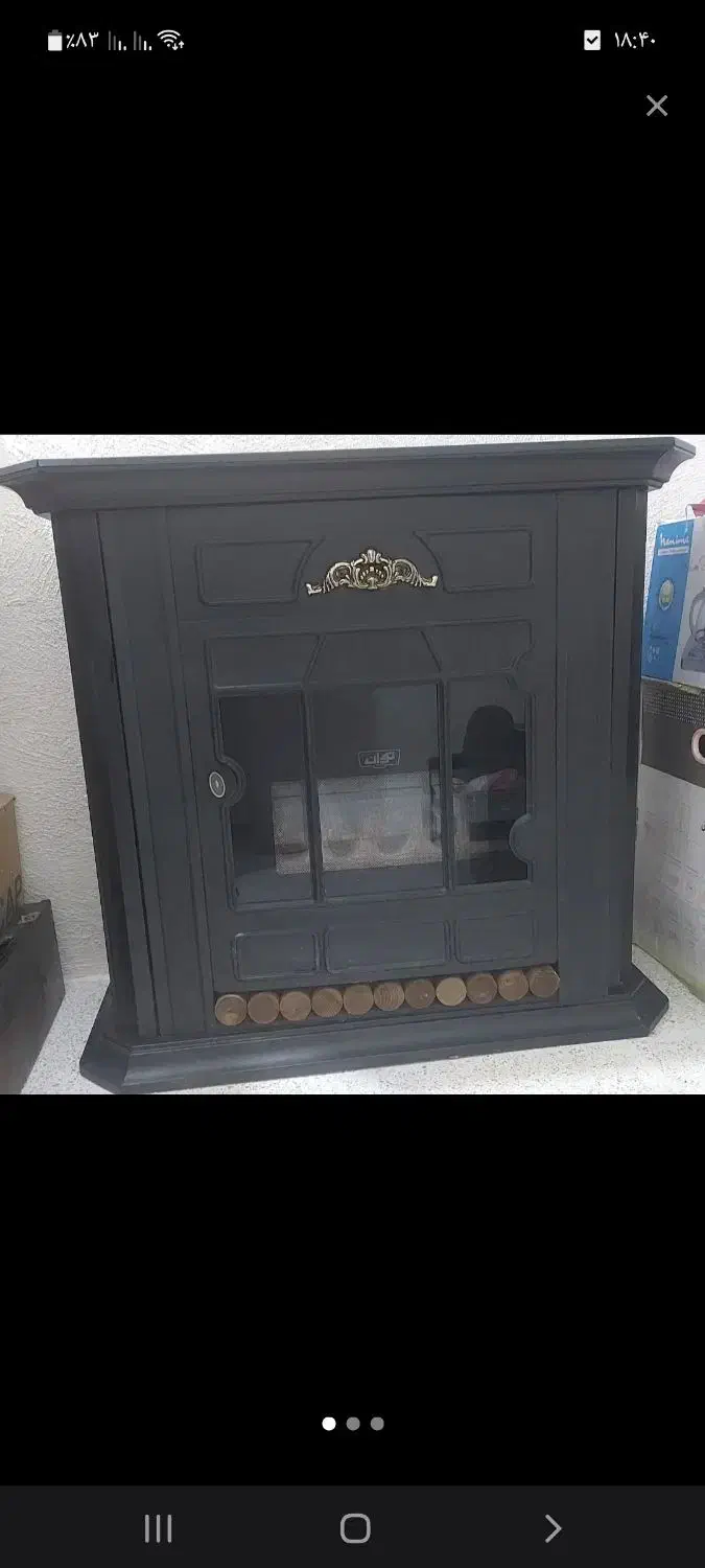 بخاری طرح شومینه|بخاری، هیتر، شومینه|تاکستان, |دیوار