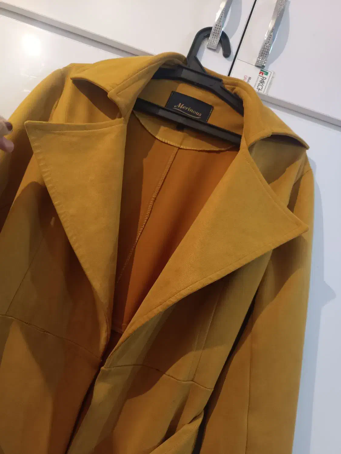 فوتر بلند زنانه رنگ خردلی|لباس|دوگنبدان, |دیوار