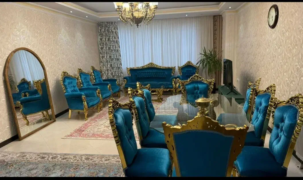 یک دست مبلمان 11 نفره سلطنتی و میز غذاخوری|مبلمان خانگی و میز عسلی|تهران, شهرک الهیه غرب|دیوار
