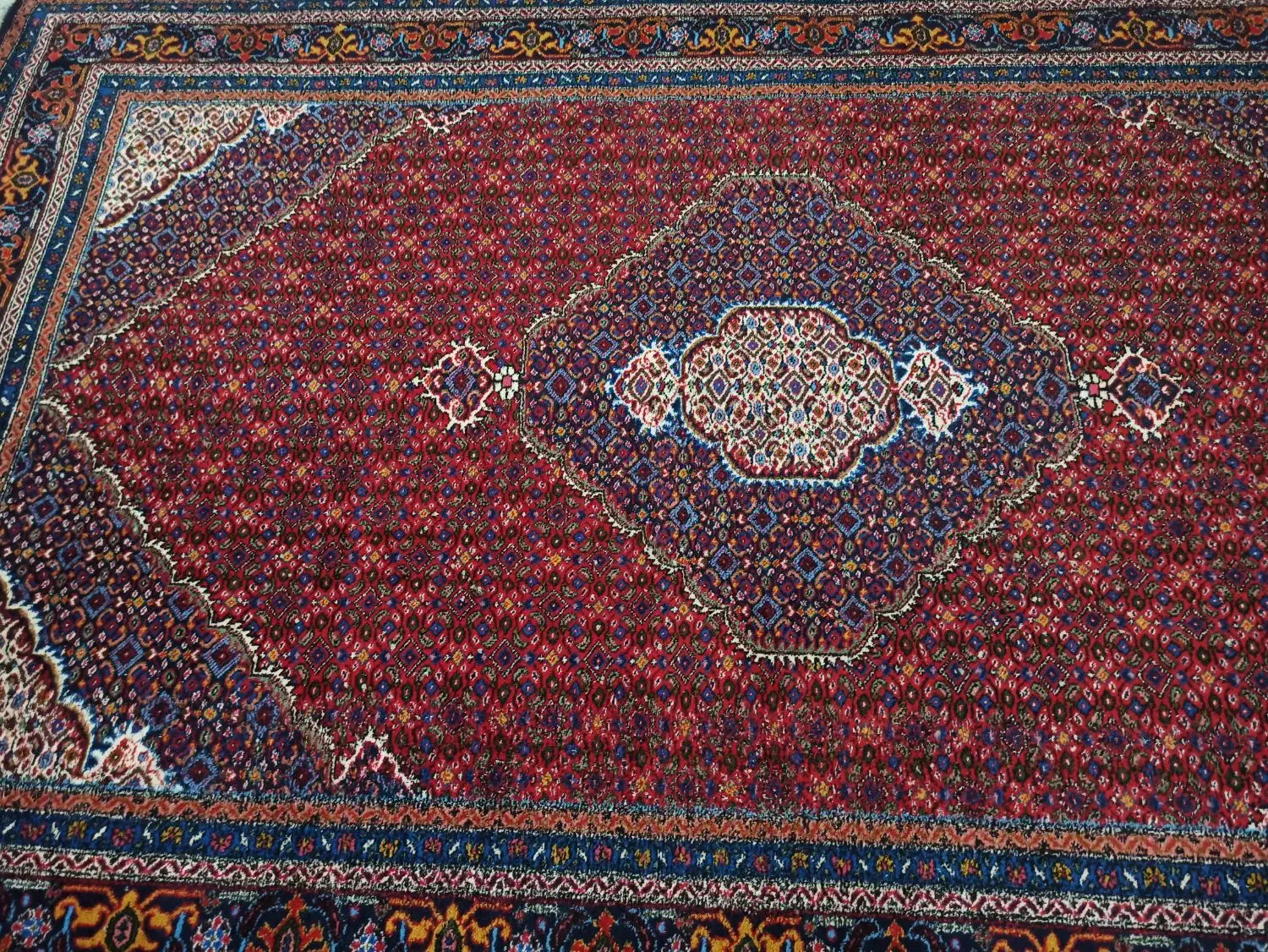 فروش دوتخته فرش دست بافت ریزه ماهی اردبیل درحدنو|فرش|مشگین شهر, |دیوار