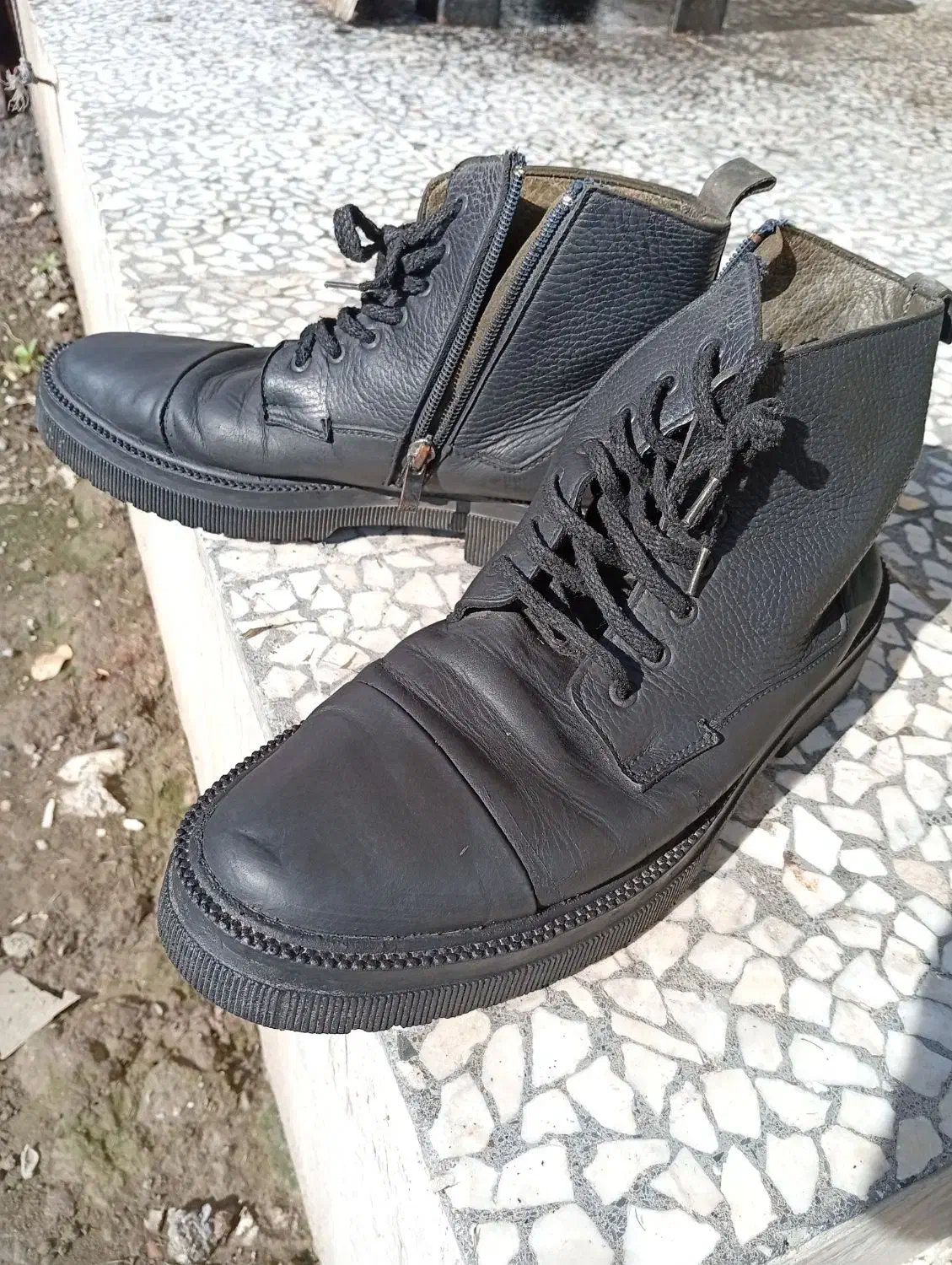 نیم بوت چرم اصل|کیف، کفش، کمربند|چالوس, |دیوار