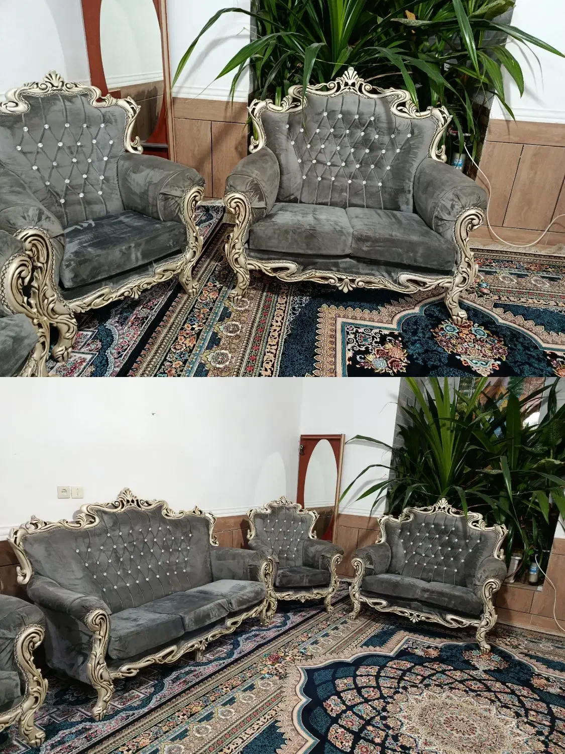 یکدست مبل ۷نفره در حد نو|مبلمان خانگی و میز عسلی|داراب, |دیوار