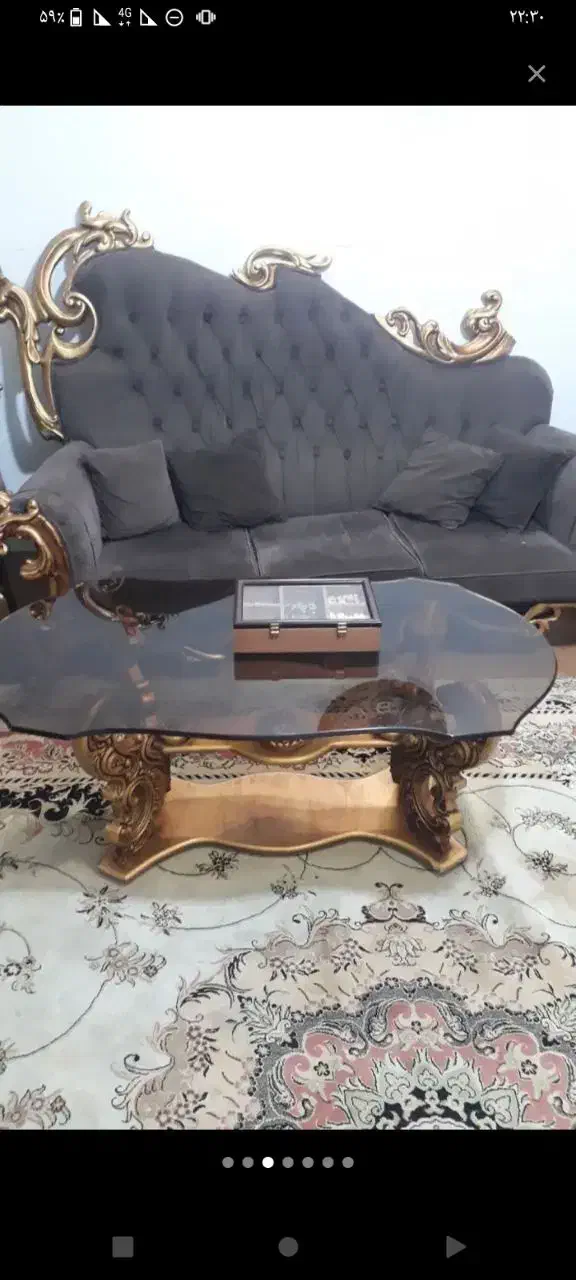 مبلمان هفت نفر با نهار خوری سالم|مبلمان خانگی و میز عسلی|شاهرود, |دیوار