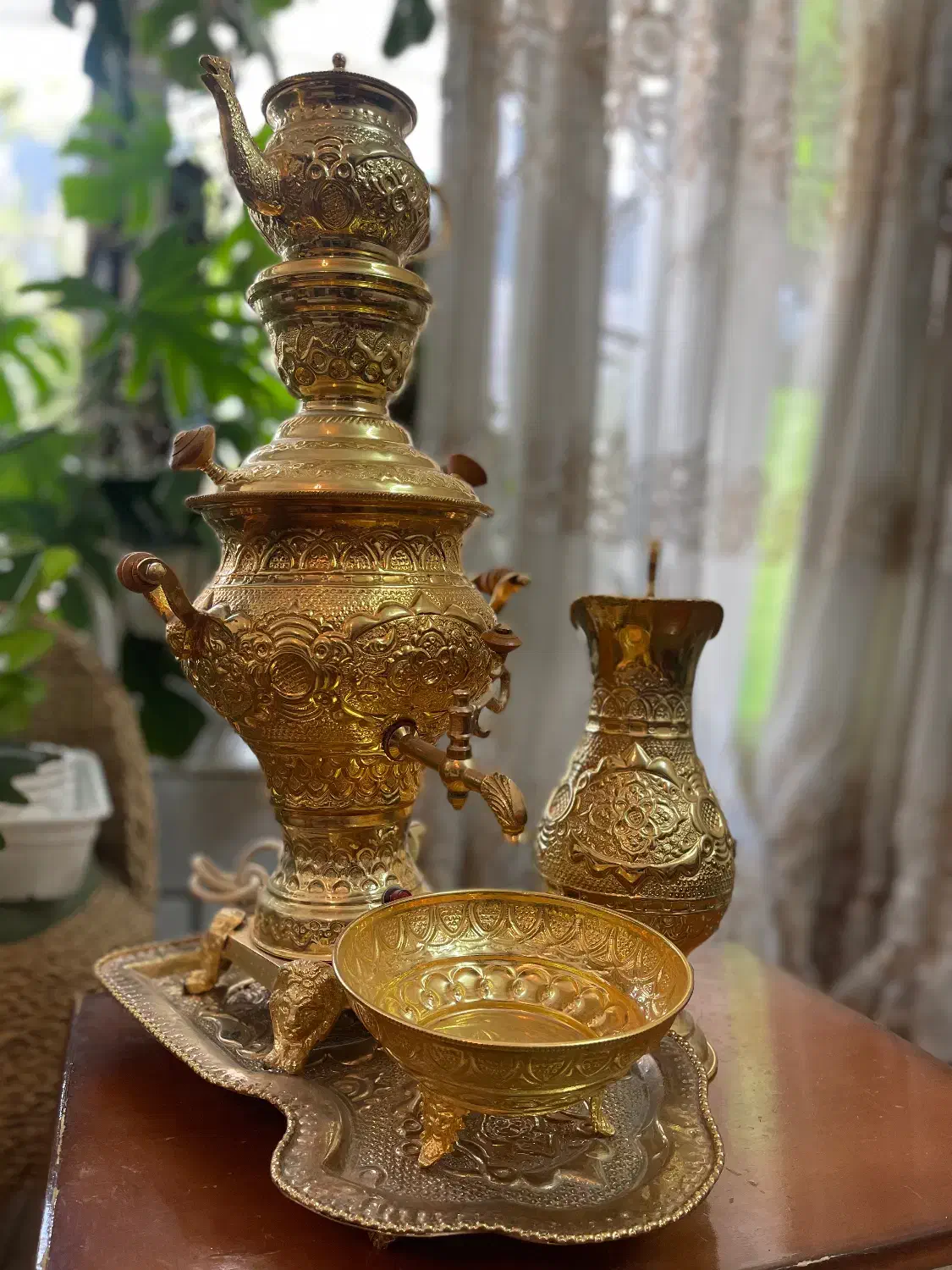 سماور برقی کاملا نو با طرح برجسته|سماور، چایساز، قهوهساز|خمینیشهر, |دیوار