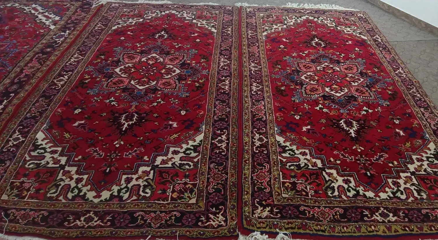 ۱ جفت فرش هریس دستبافت اصل|فرش|هریس, |دیوار