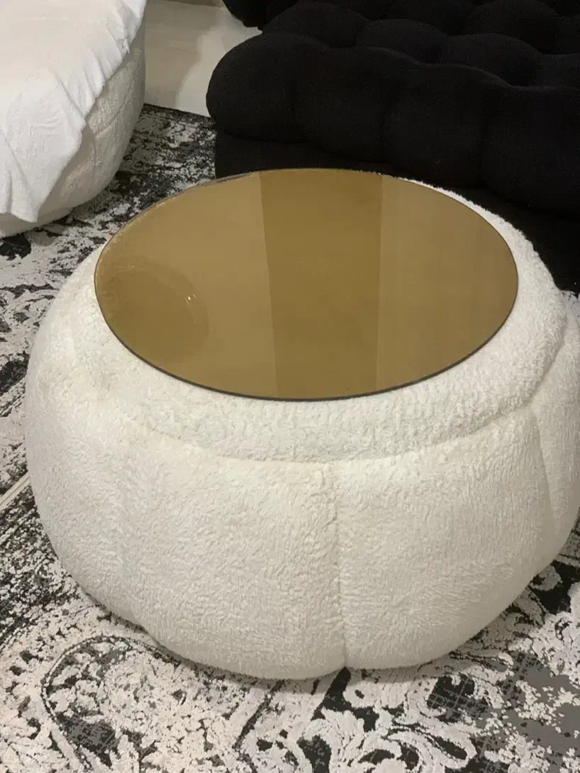 جلو مبلی با پارچه تدی سفید|مبلمان خانگی و میز عسلی|تهران, شهرک گلها (تهرانسر)|دیوار