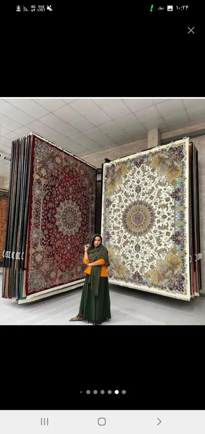 فرش افشان سفیر لاکی۱۲۰۰|فرش|شیراز, ریشمک|دیوار