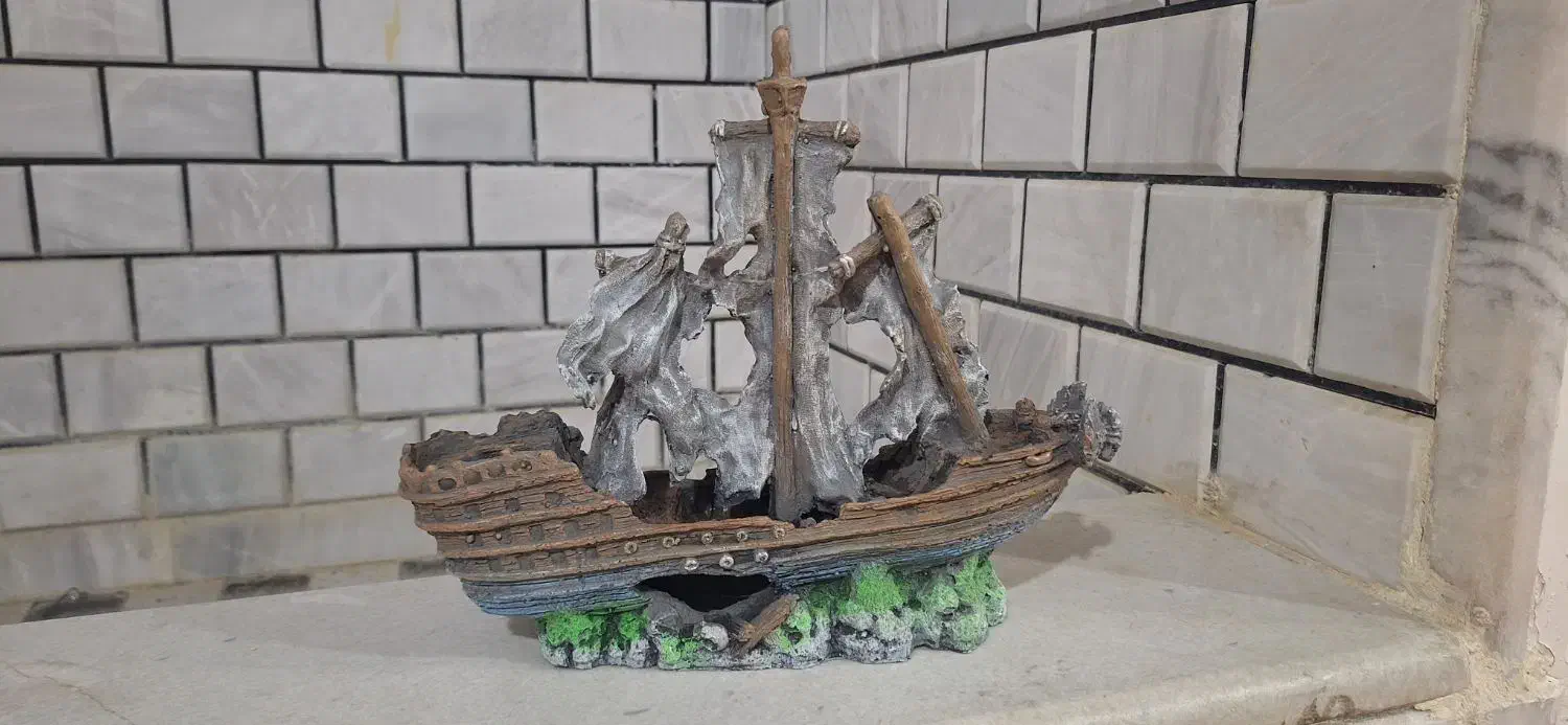 کشتی تزئینی|ماهی|ساوه, |دیوار