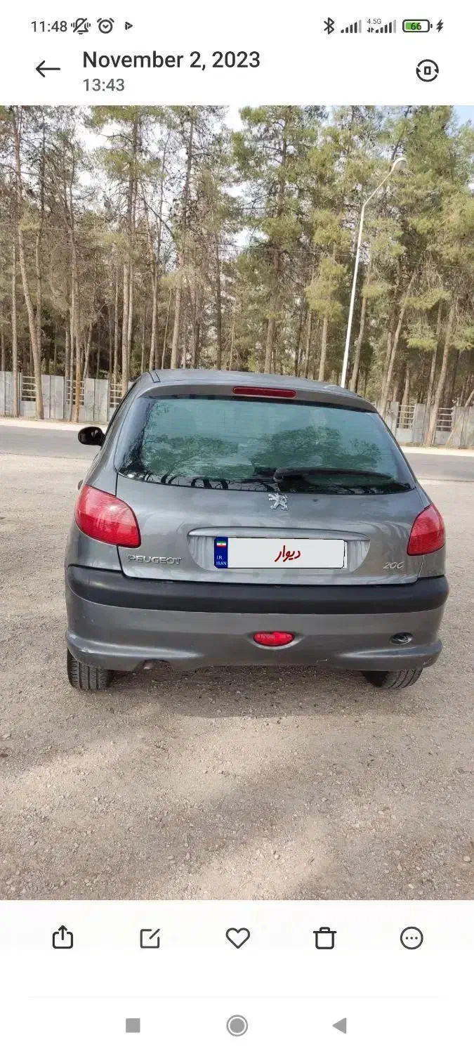 پژو 206 تیپ 2 مدل 88|خودرو سواری و وانت|مرودشت, ابوذر شمالی|دیوار