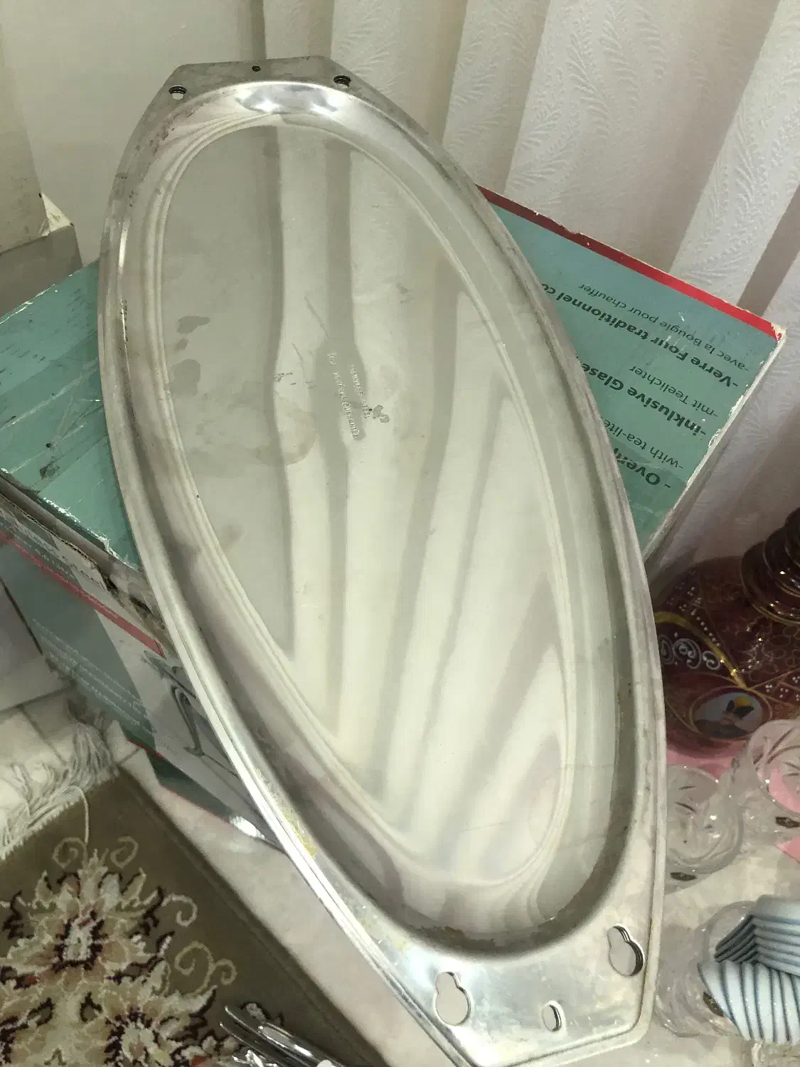 سینی ماهی استیل ۵۰ ساله اب نخورده و سنگین|ظروف سرو و پذیرایی|تهران, شهرک آزادی|دیوار