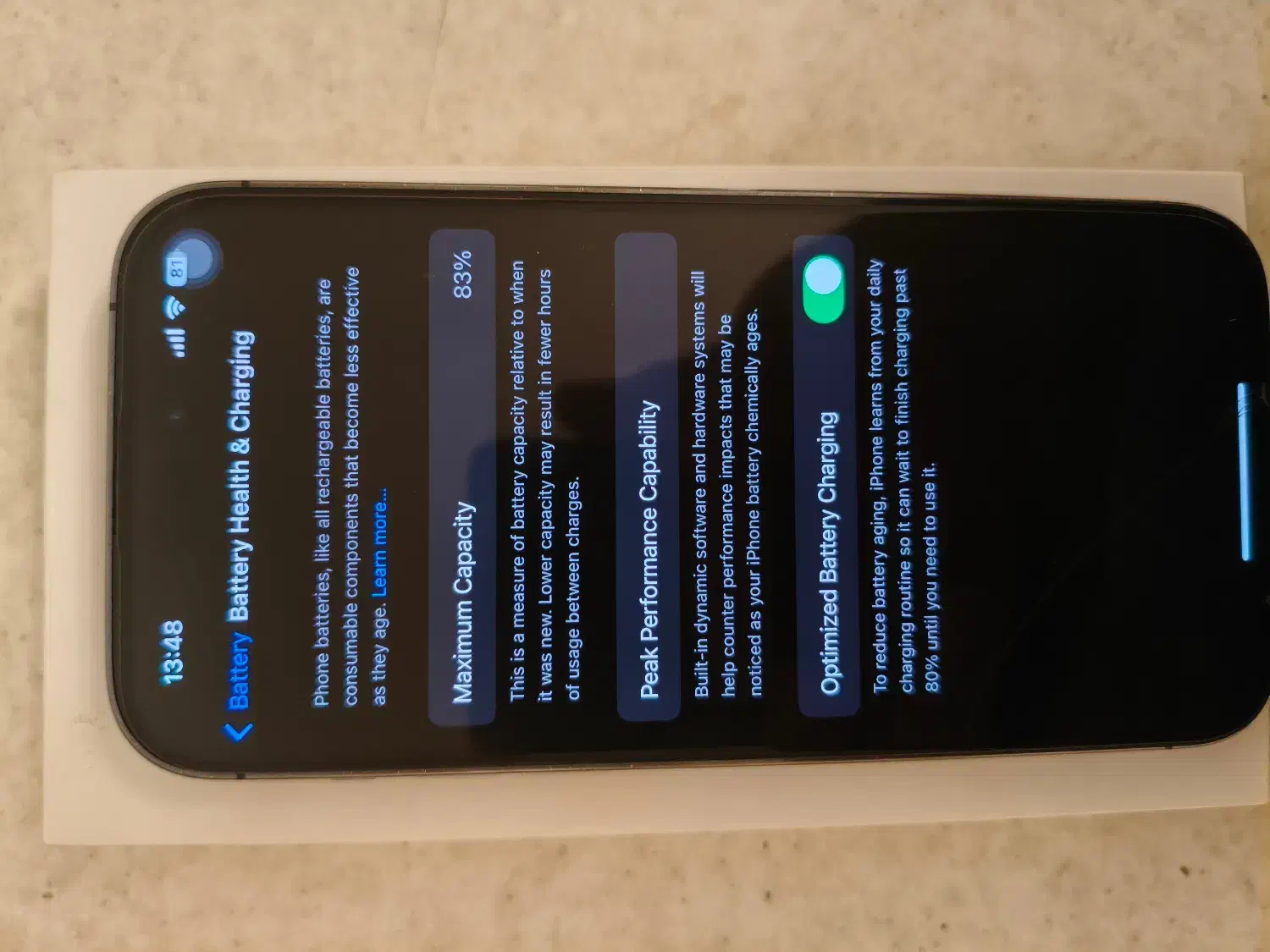 ایفون۱۴پرو ۲۵۶بادمجونی سالم|موبایل|قم, باجک سه|دیوار