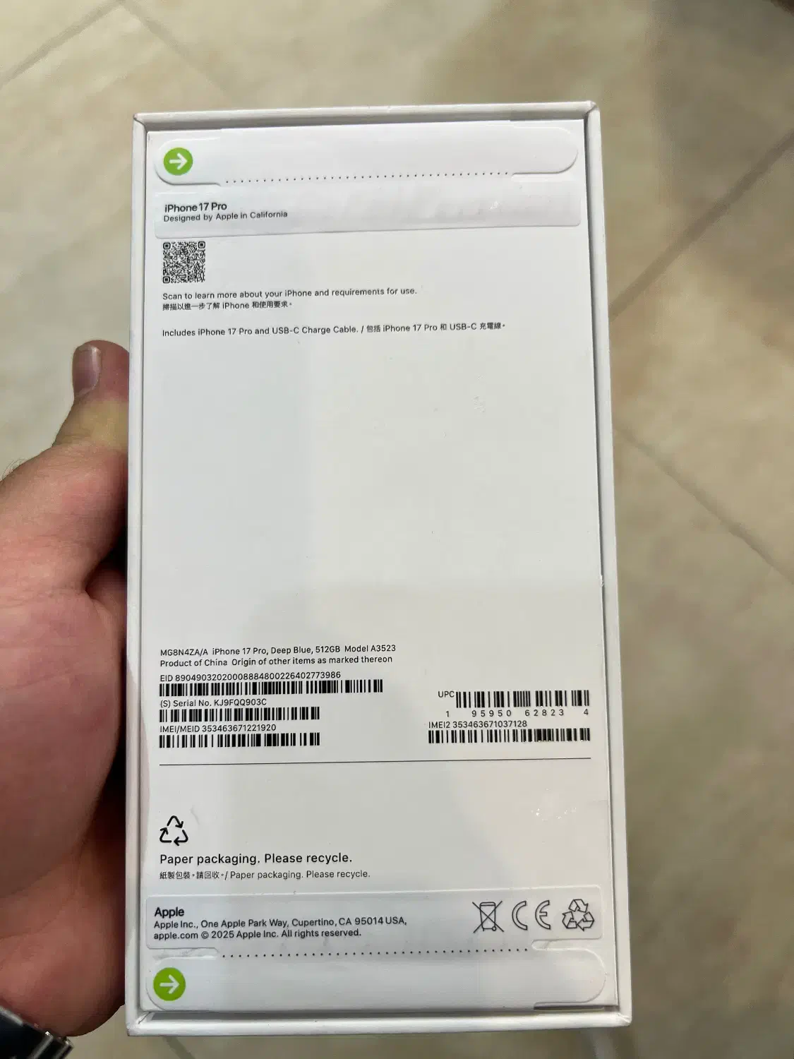 ایفون ۱۷ پرو ZA/A deep blue 256/512 gb دوسیمکارت|موبایل|تهران, شوش (باغ آذری)|دیوار