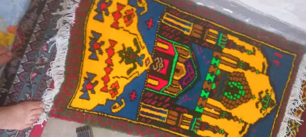 قالیچه|فرش|مسجد سلیمان, |دیوار