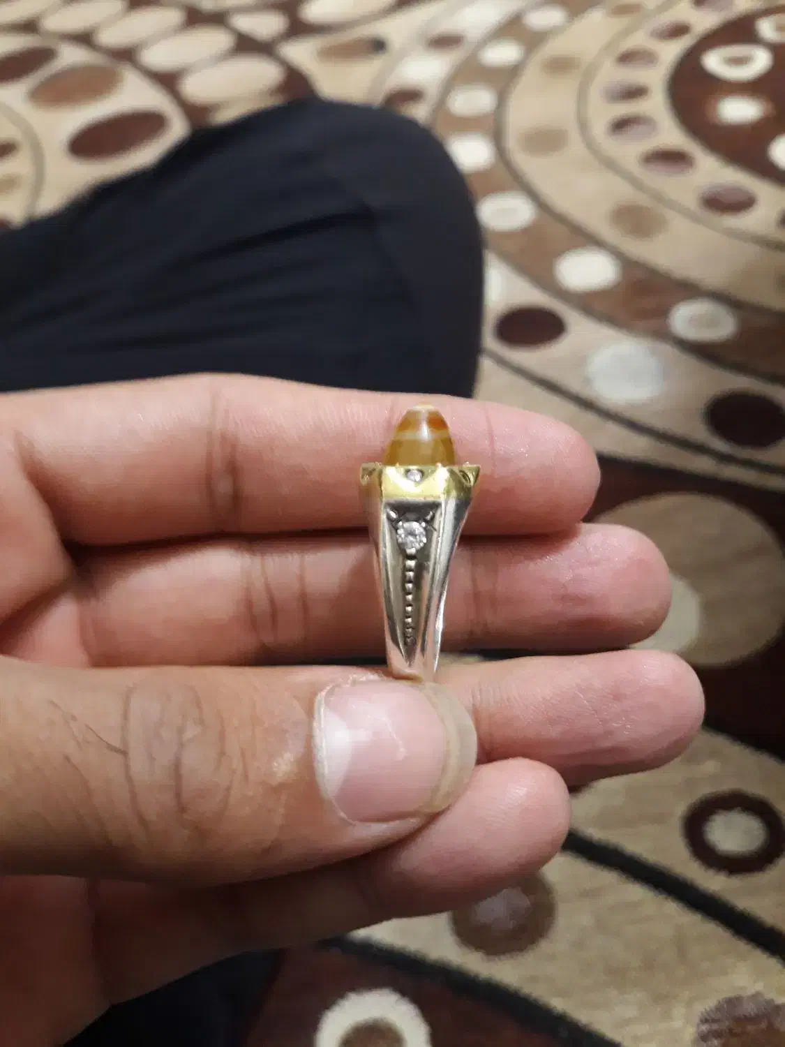 انگشتر عیقیق سه پوست|جواهرات|کرمانشاه, |دیوار