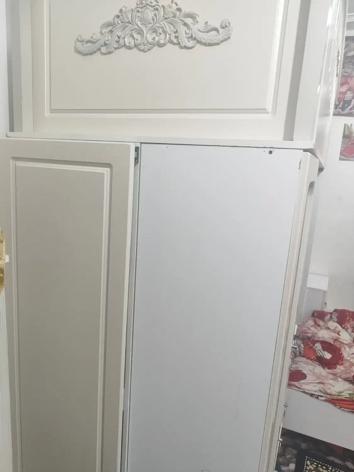 تخت دو طبقه قیمت چوب وکیوم اصل|تخت و سرویس خواب|شوش, |دیوار