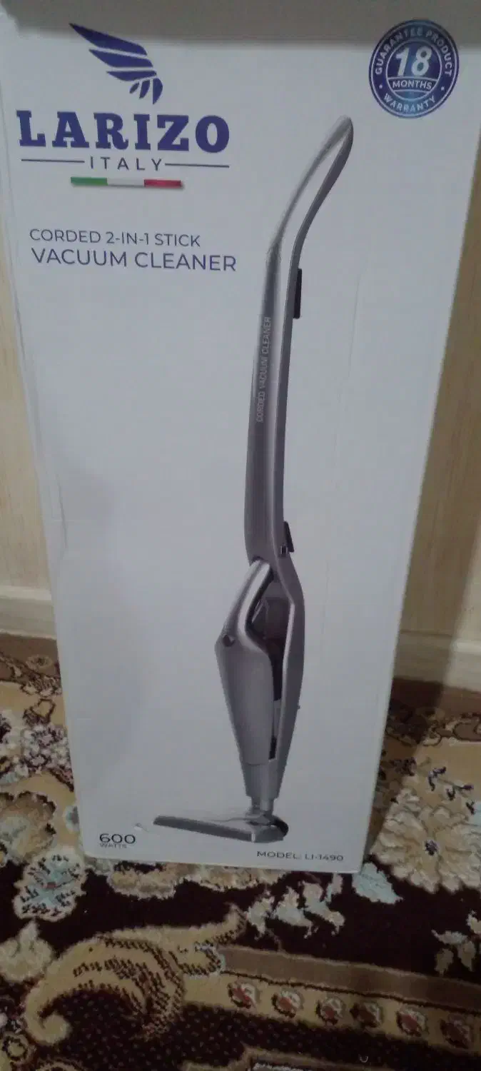 جاروبرقی عصایی LARIZO ایتالیا ‌600W مشکی|جاروبرقی، جارو شارژی، بخارشو|شیراز, سفیرشمالی|دیوار