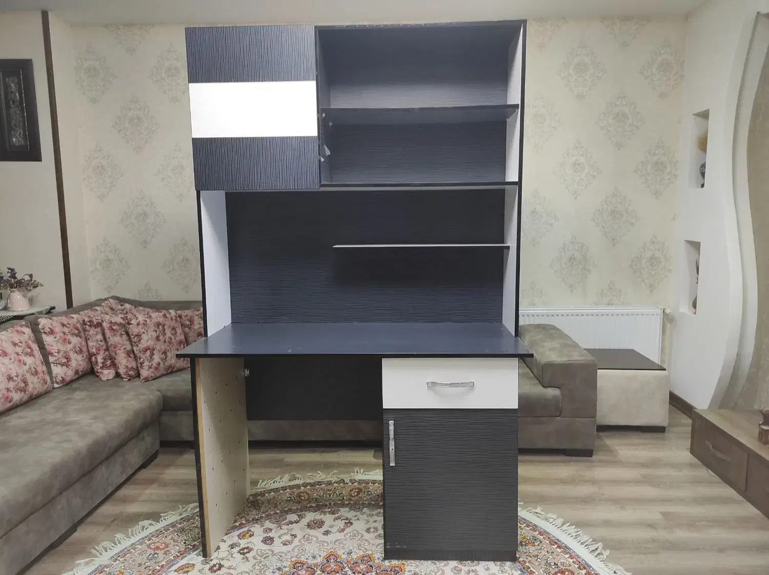 میز تحریر با کتابخانه متحرک|میز تحریر و کامپیوتر|گرگان, |دیوار