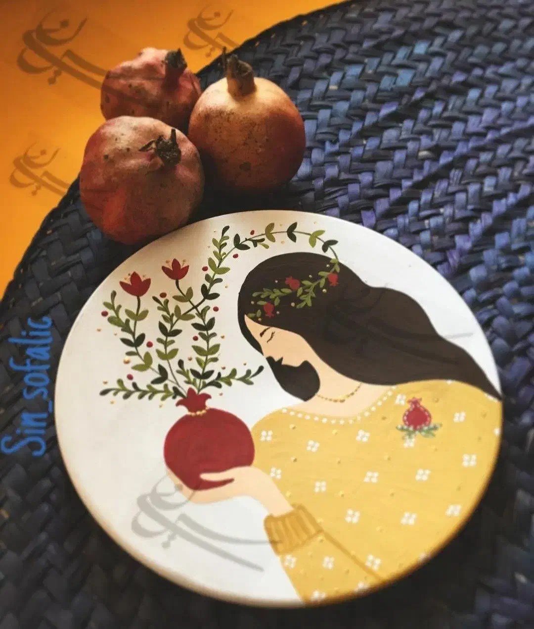 دیوارکوب سفالی دست ساز تخفیف ویژه یلدایی|تابلو، نقاشی، عکس|کاشان, جمال آباد|دیوار