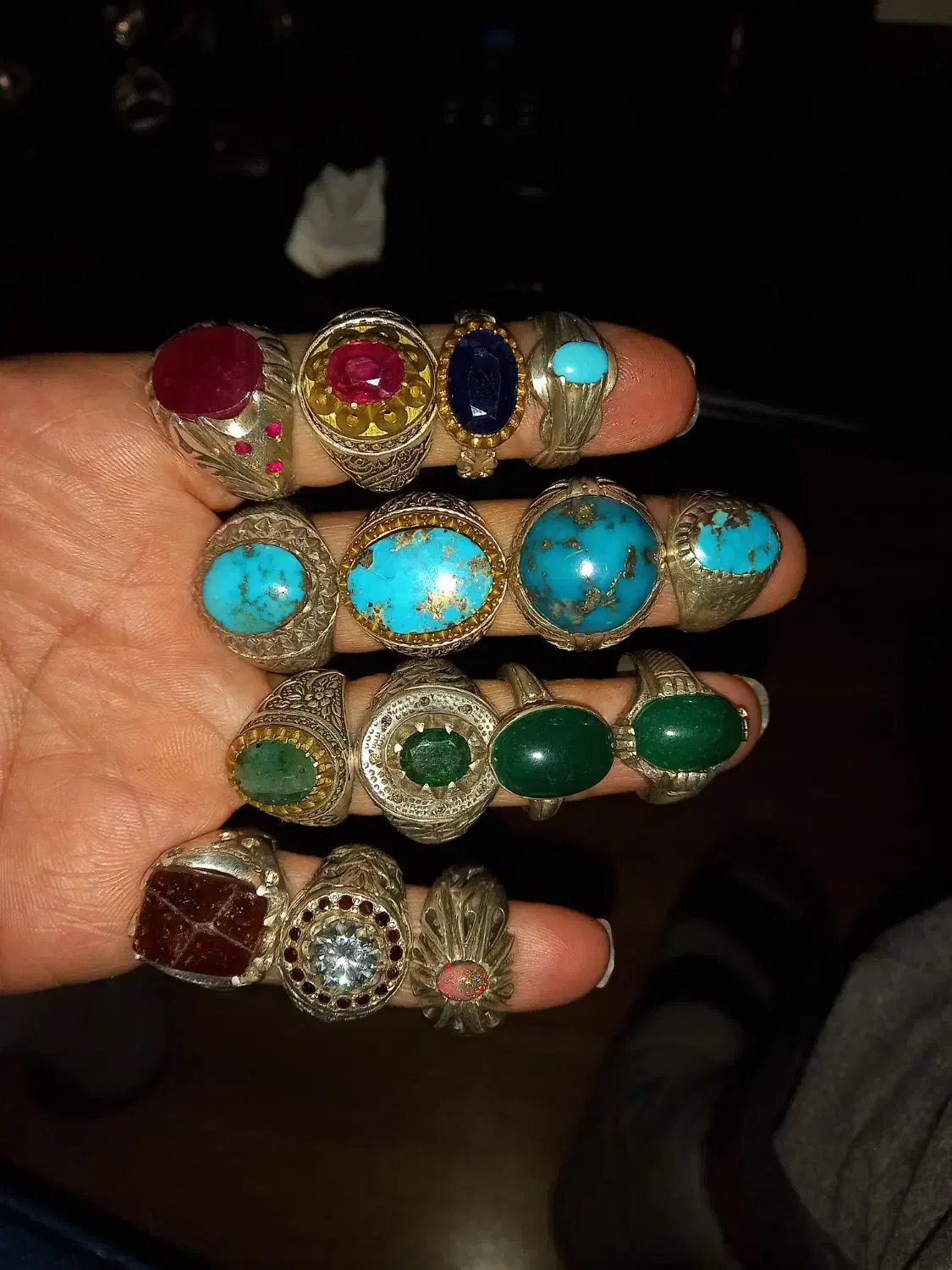 فروش انگشتربا نگینهای جواهری|جواهرات|نجف‌آباد, امیرآباد|دیوار
