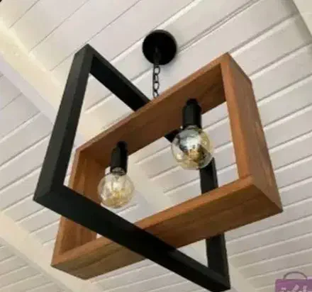 لوستر چوبی|لوستر و چراغ آویز|قم, وادی السلام|دیوار