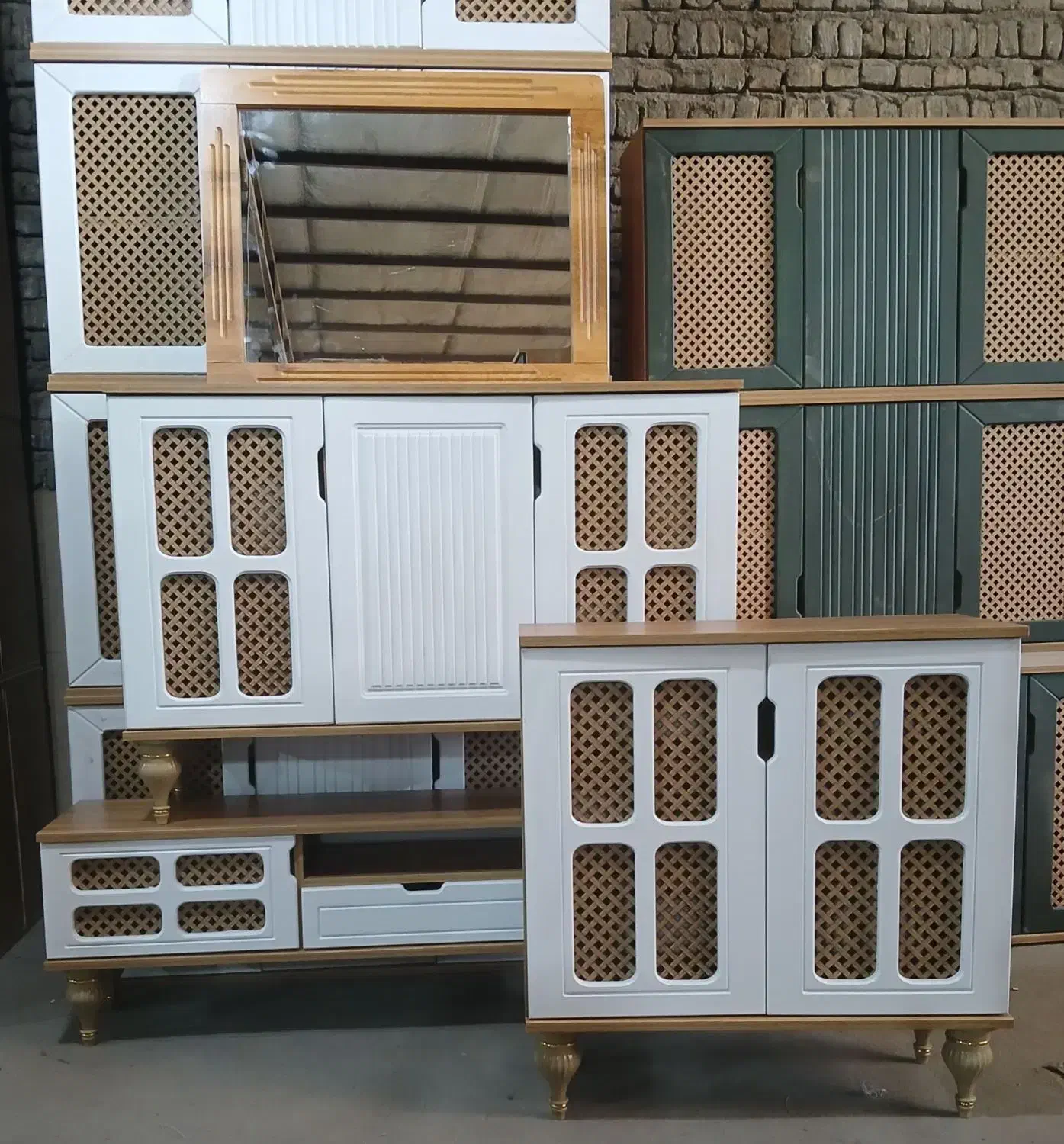 آینه کنسول مبلمان راحتی جلو مبلی عسلی|بوفه، ویترین، کنسول|ساری, |دیوار