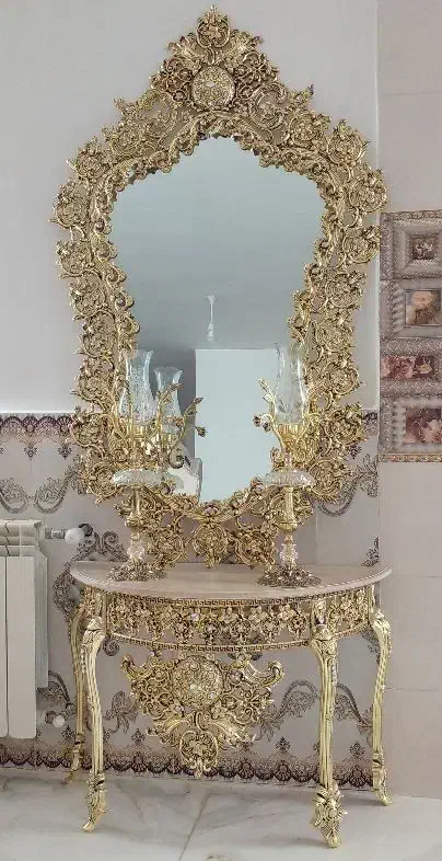 بوفه وایینه شمعدان|بوفه، ویترین، کنسول|کنگاور, |دیوار