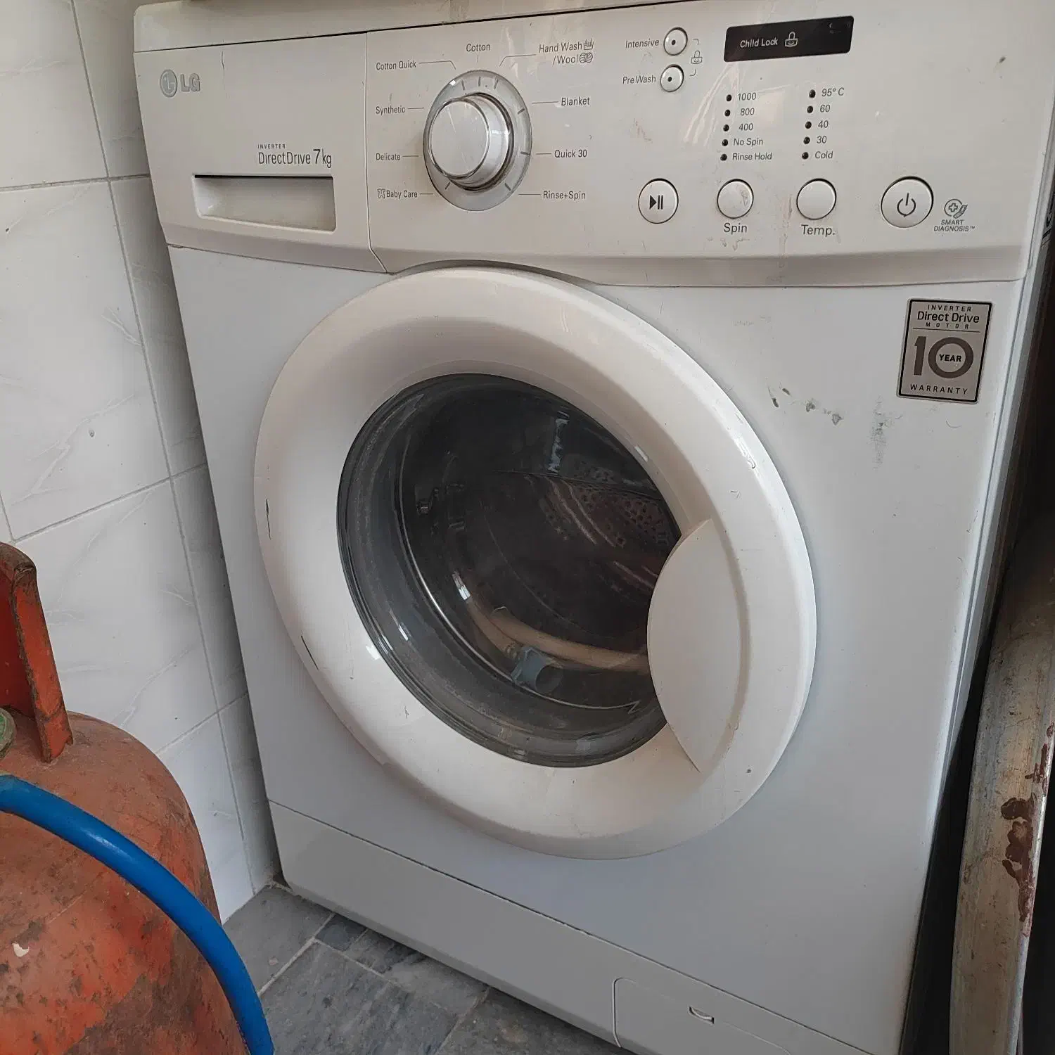 ماشین لباسشویی LG 7kg|ماشین لباسشویی و خشککن لباس|بهشهر, |دیوار