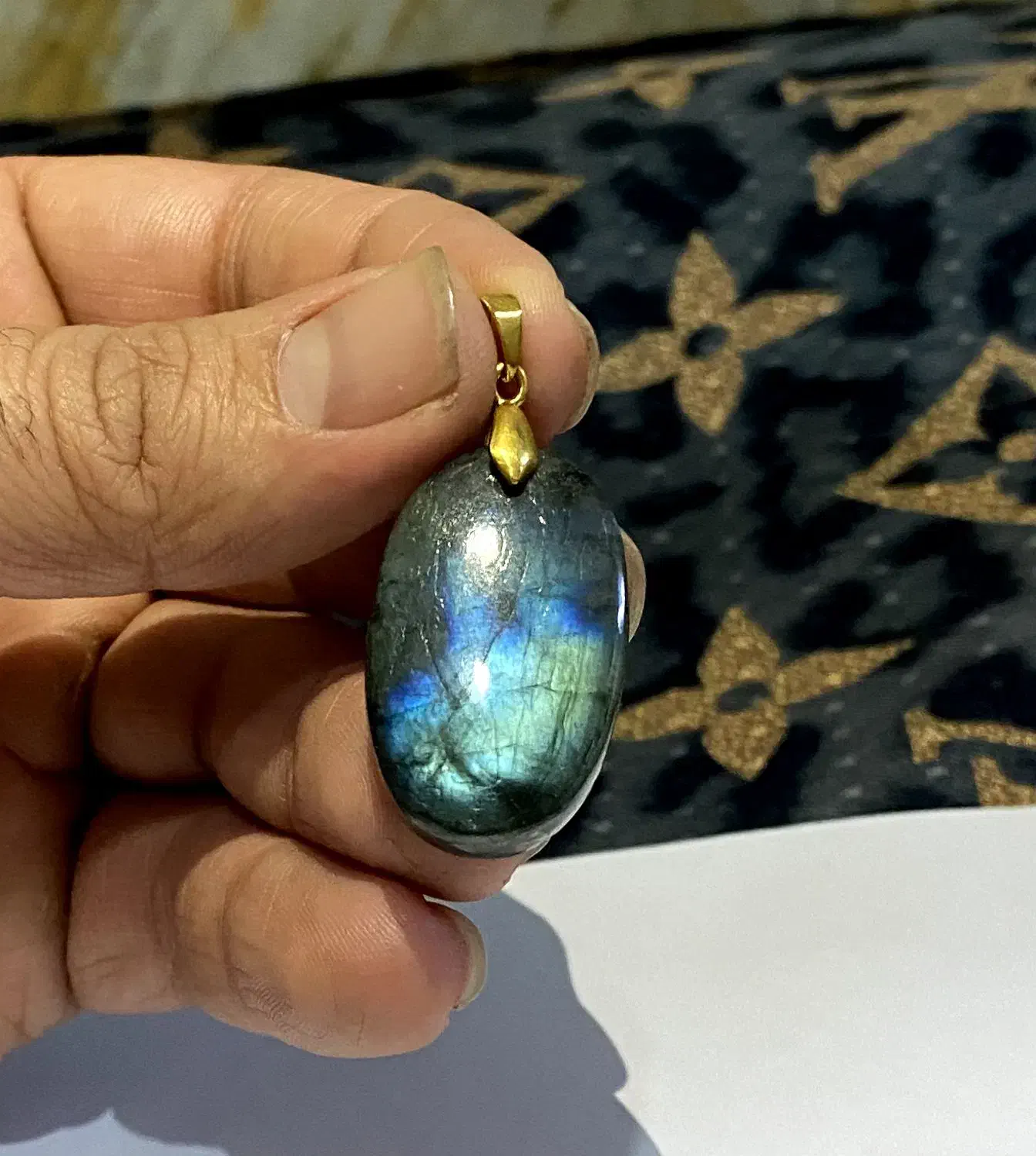 سنگ و نگین انگشتر آویز لابرادوریت تایگر عقیق|جواهرات|قم, شهرک امام حسین|دیوار