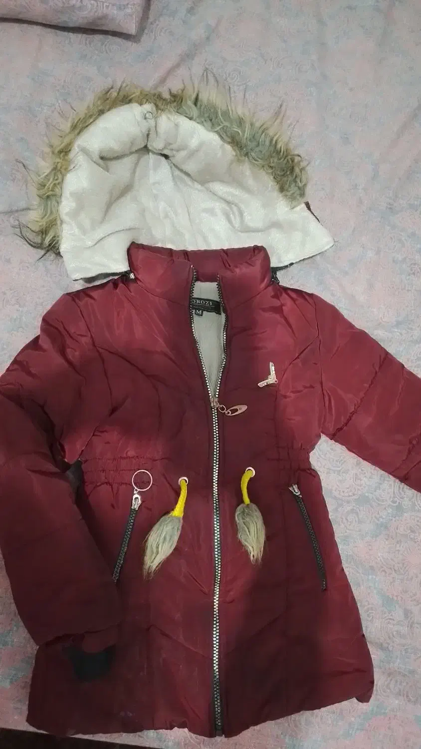 کاپشن رنگ زرشکی|کفش و لباس بچه|رشت, کوی مهر|دیوار