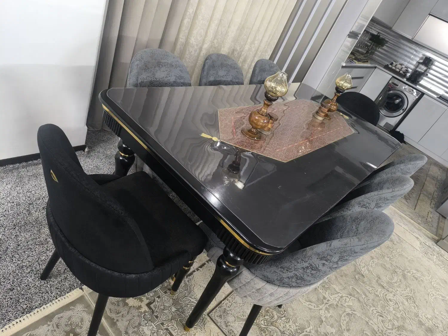 میز ناهارخوری|میز و صندلی غذاخوری|قم, کاسه گران|دیوار