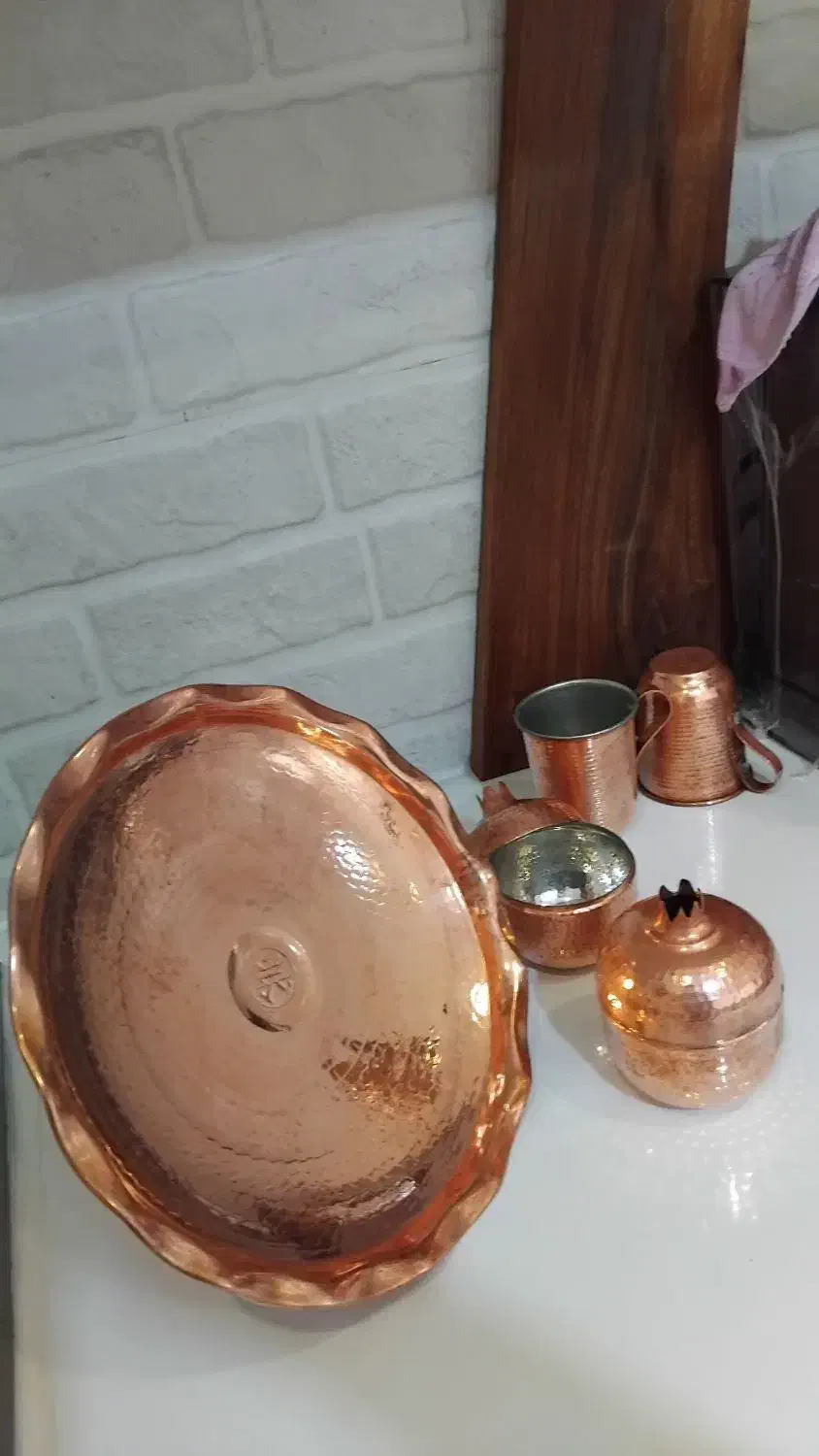 ظروف مسی|ظروف سرو و پذیرایی|قم, سراجه (۱۵ خرداد)|دیوار