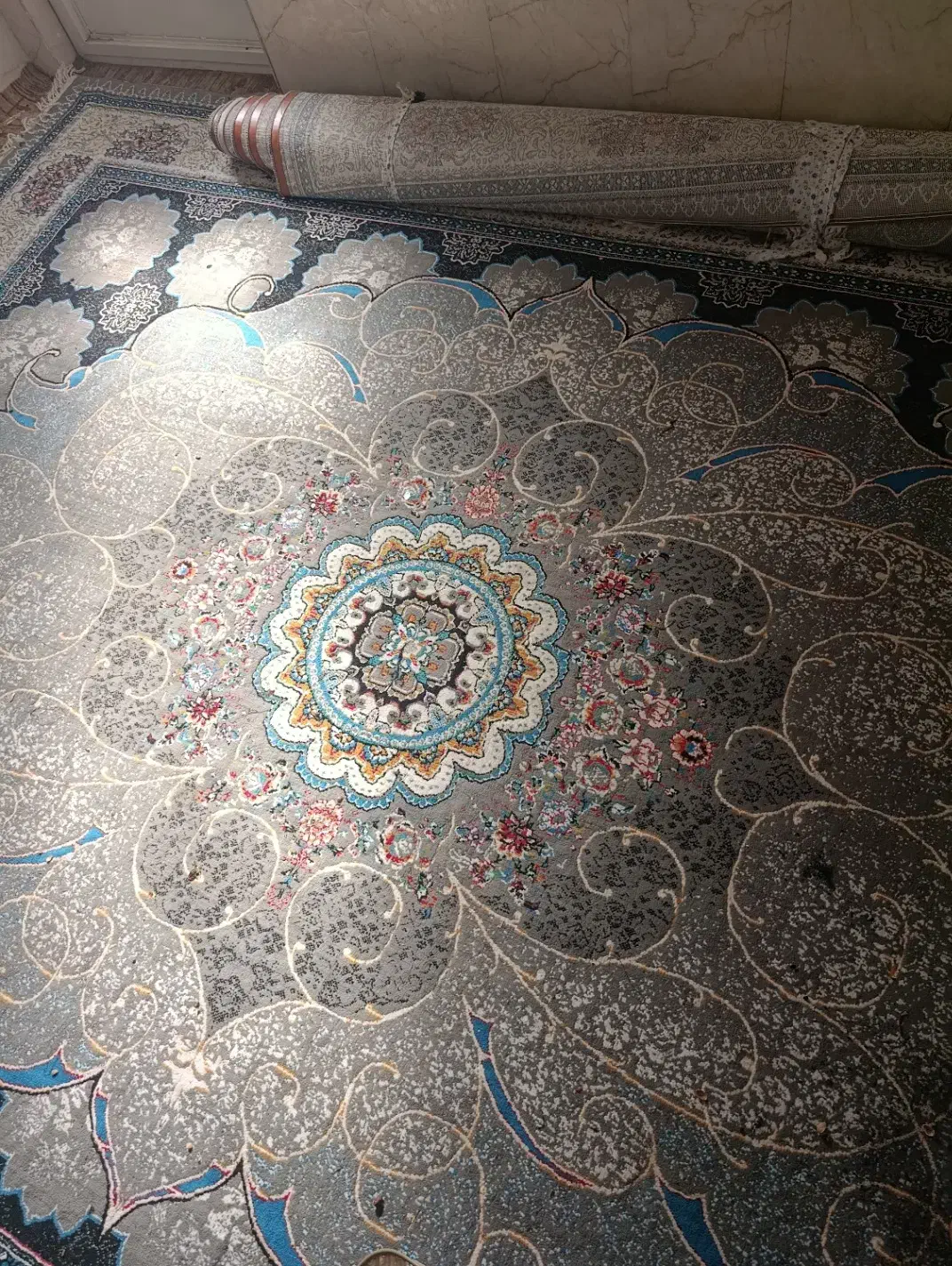 فروش دوتا قالی درحد نو|فرش|بافق, |دیوار