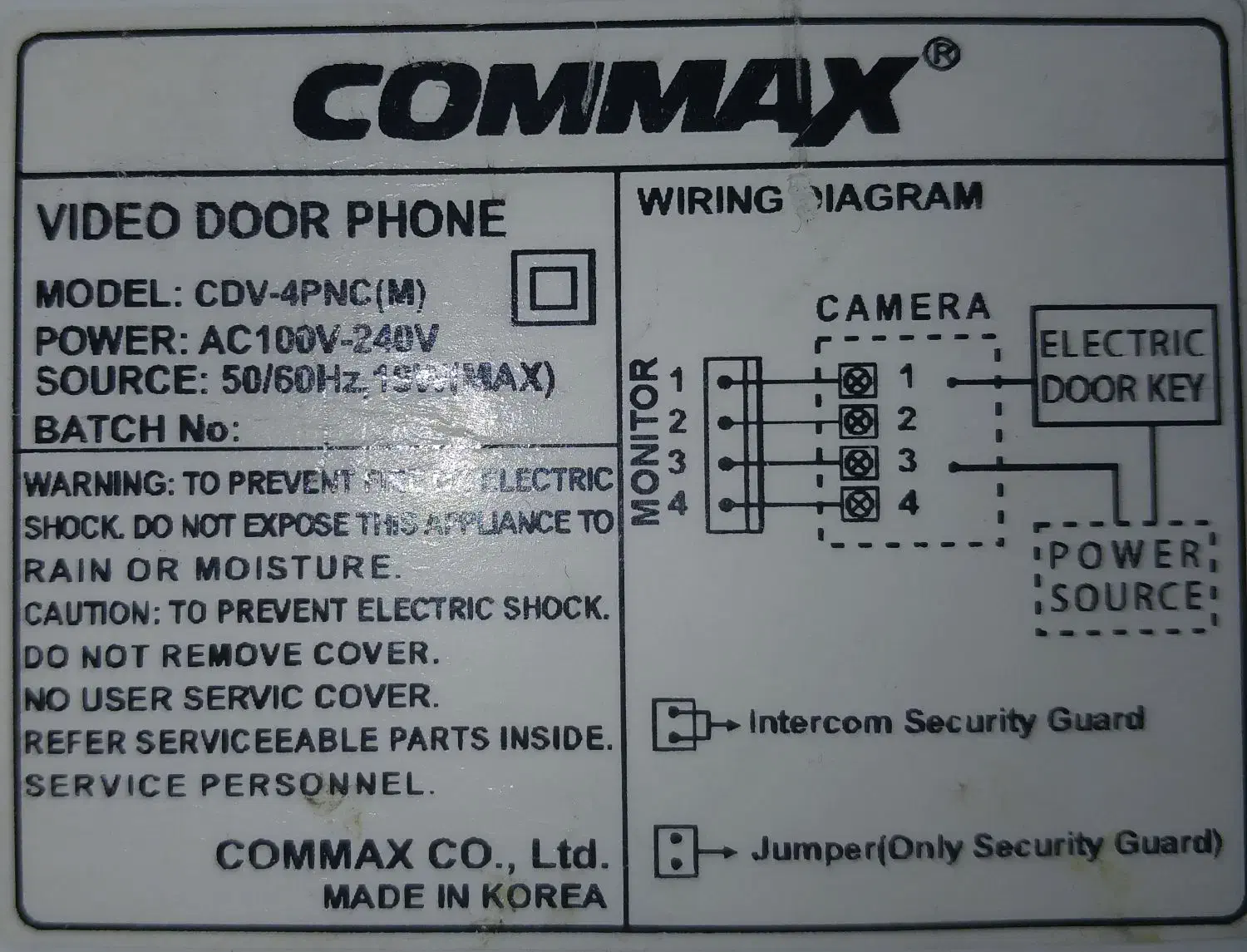 آیفون تصویری برند Commax|مصالح و تجهیزات ساختمان|تهران, شهرک مخابرات|دیوار