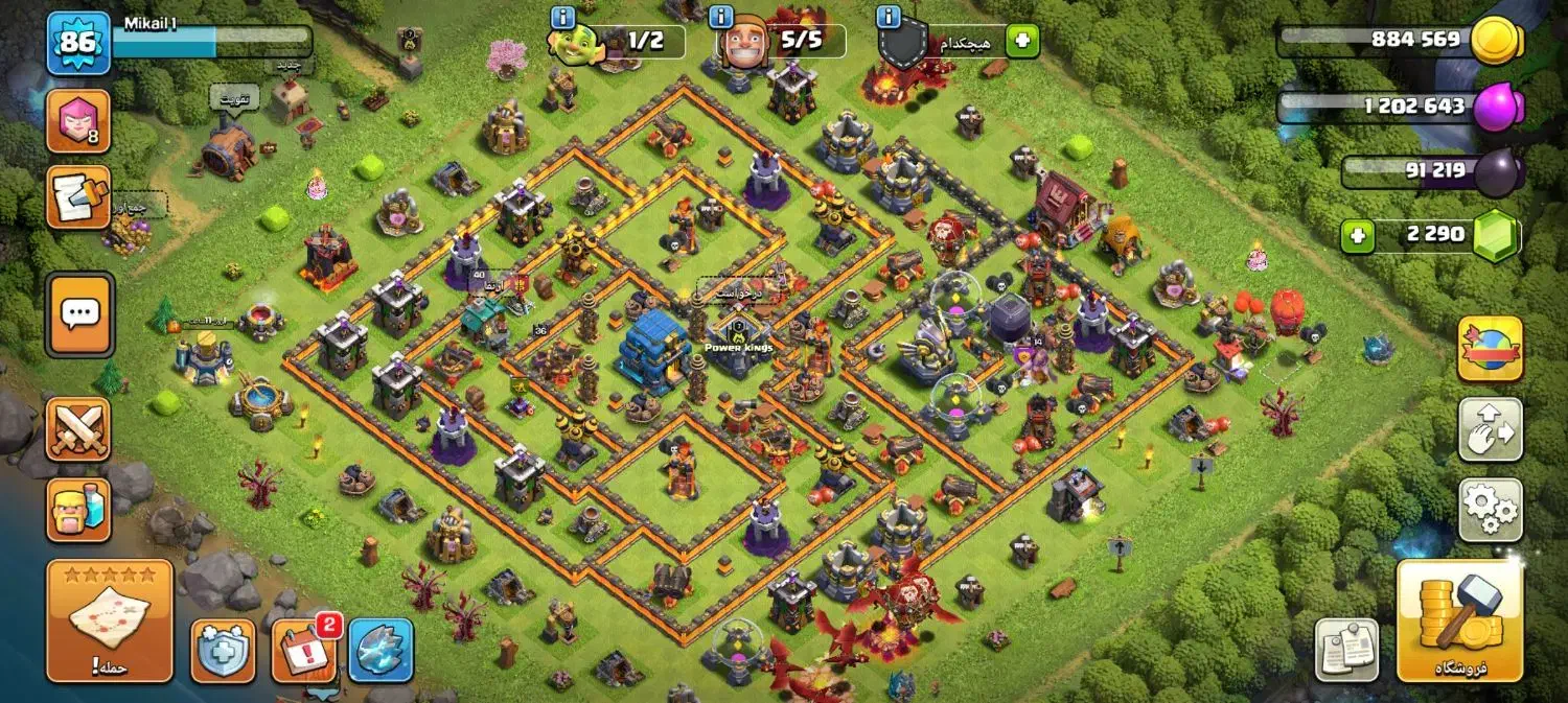 ۲تااکانت   کلش اف کلنز بای کلن لول ۷|کنسول، بازی ویدئویی و آنلاین|قره چای, |دیوار