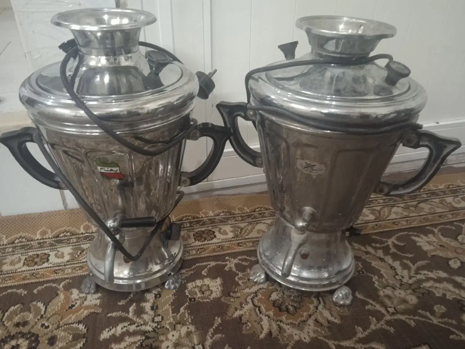 ۲عدد سماور برقی قدیمی .استیل اصل و قدیمی ۵ ملیون|سماور، چای‌ساز، قهوه‌ساز|اصفهان, شاهد|دیوار
